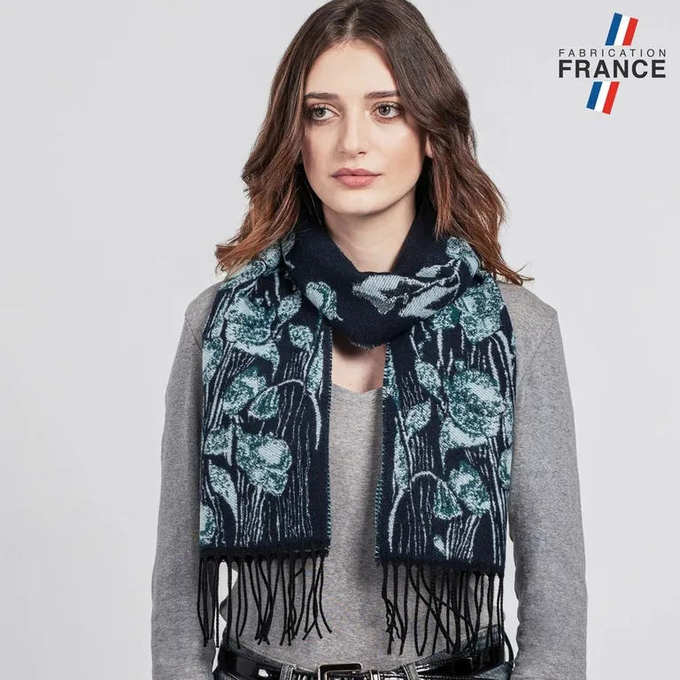 Echarpe Floraison Vert
