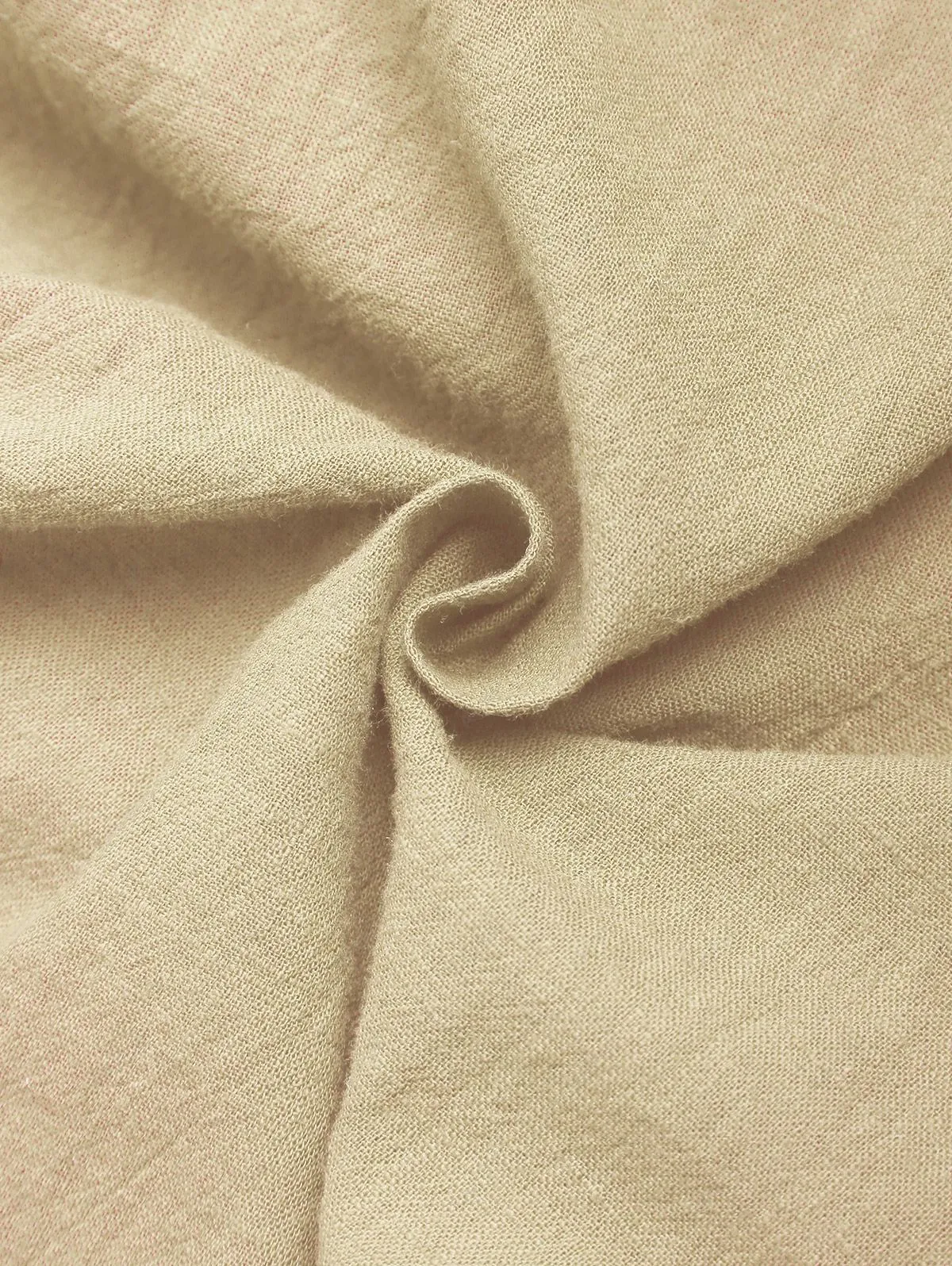 Ensemble De Pantalon Décontracté Palmier En Couleur Unie En Coton Et En Lin à Manches Courtes - Café Lumière