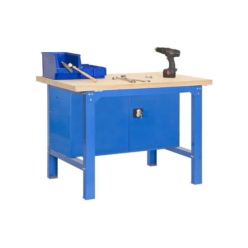 Etabli 1 niveau + 2 portes 600kg - SIMONWORK BT6 PLYWOOD LOCKER 1500 - 865x1500x750 - SIMONRACK 8435104942628