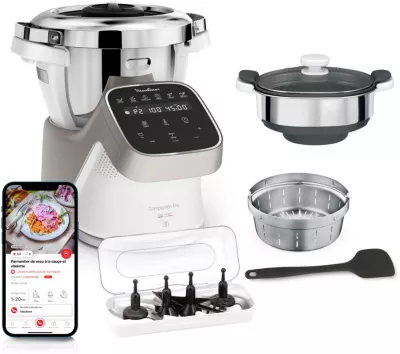 Robot cuiseur MOULINEX companion pro + cuiseur vapeur YY5286FG 