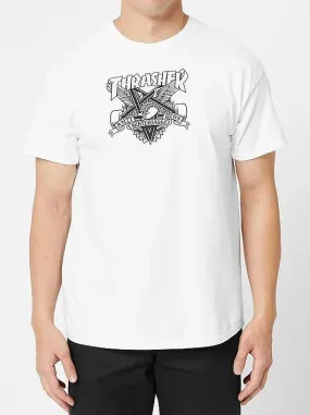 T-shirt Thrasher Eaglegram X Antihero - White - men´s