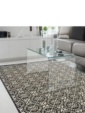 Tapis salon BC RONTRI en polypropylène Fait en Europe - Noir